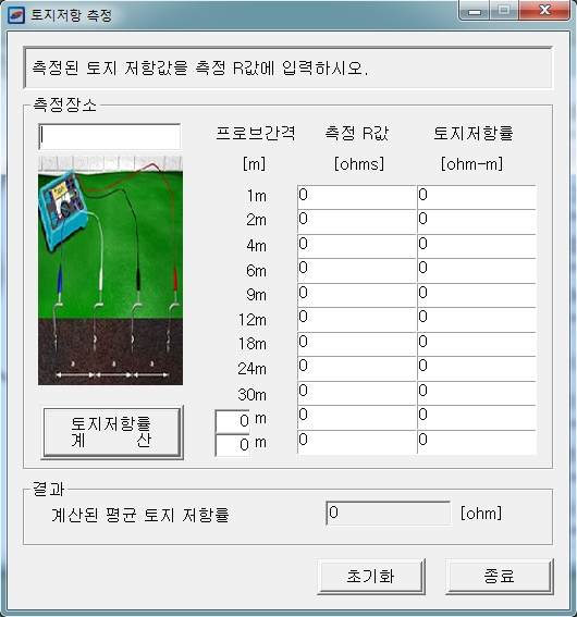 토지저항 측정